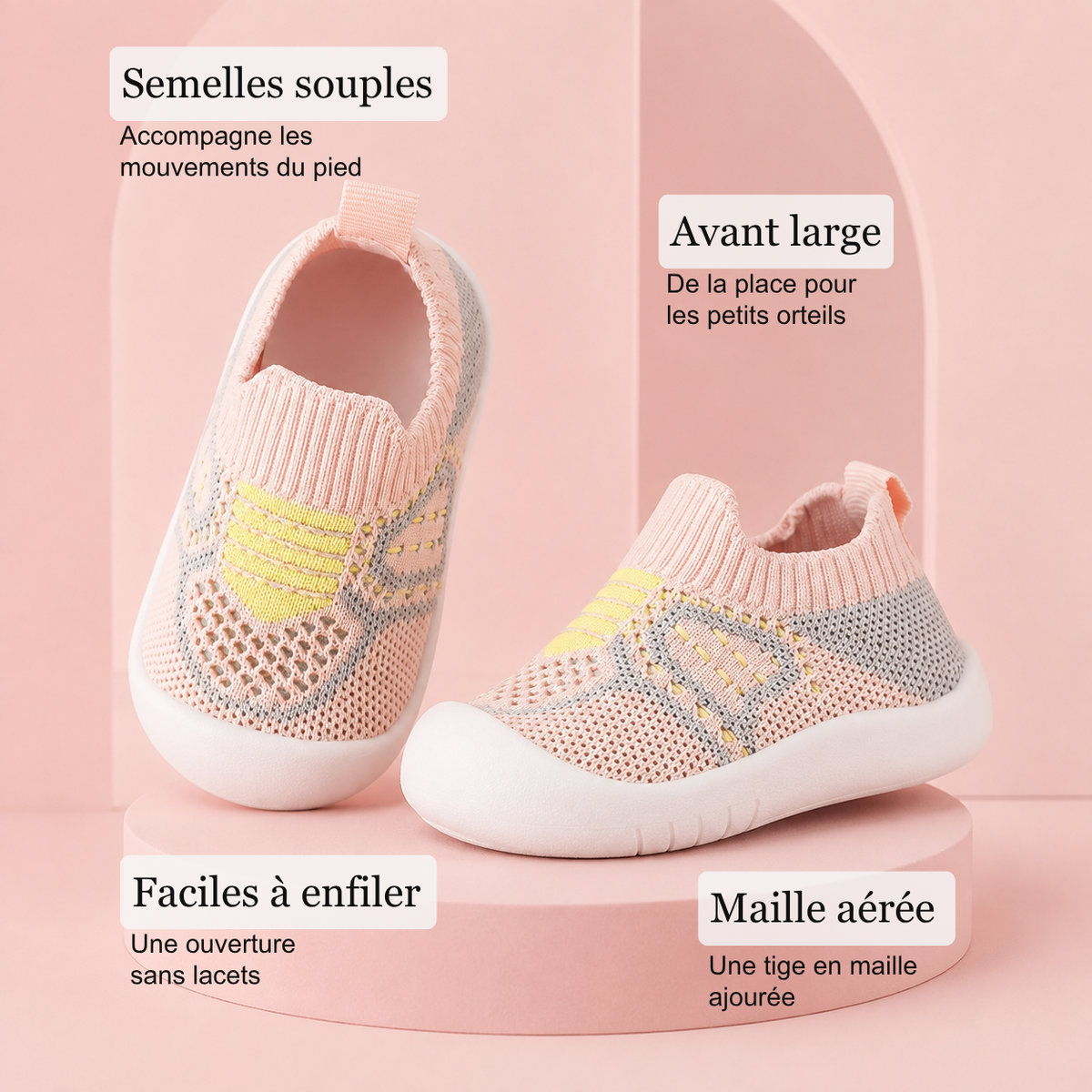Chaussures souples bébé - Sensation pieds nus
