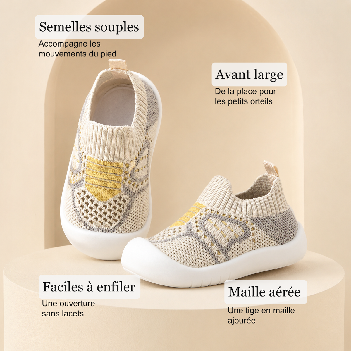 Chaussures souples bébé - Sensation pieds nus