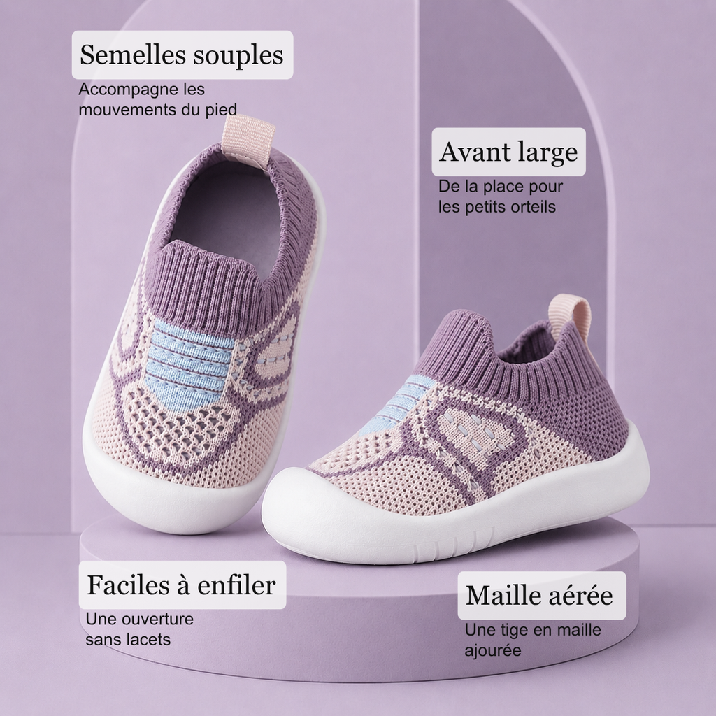 Chaussures souples bébé - Sensation pieds nus