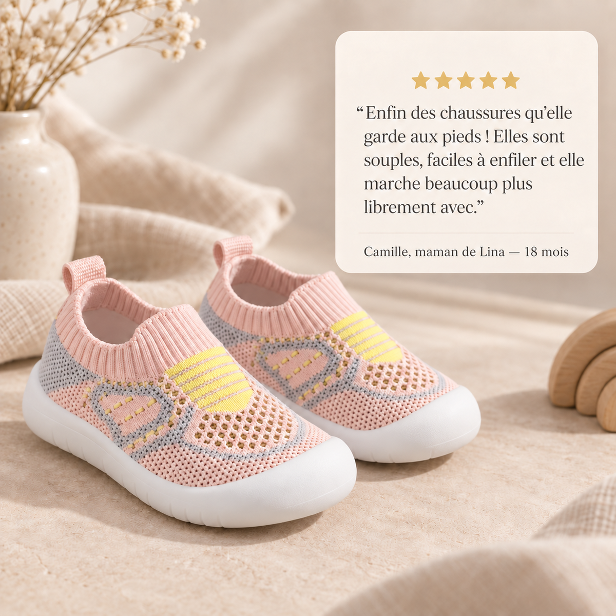 Chaussures souples bébé - Sensation pieds nus